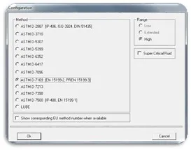 Screen Capture showing<br />
selectable methods